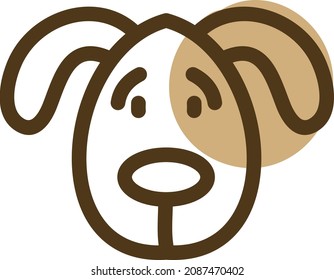 Pet dog, illustration, vector, on a white background.