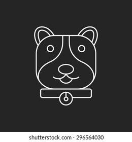 pet dog line icon