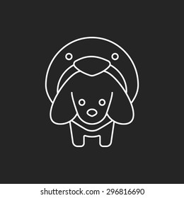 pet dog line icon