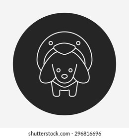 pet dog line icon