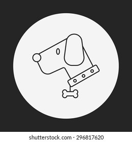 pet dog line icon