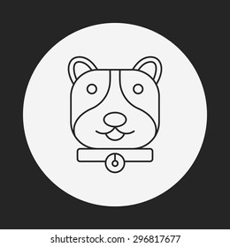 pet dog line icon