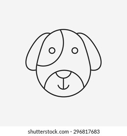 pet dog line icon