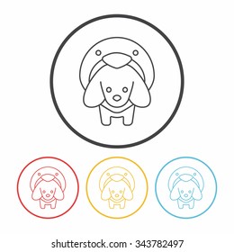 pet dog line icon