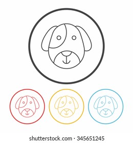 pet dog line icon
