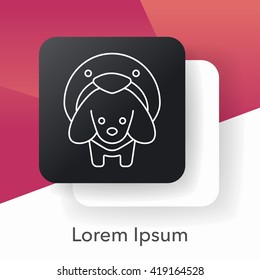 pet dog line icon