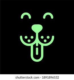 Pet dog line icon, outline vector sign, linear pictogram isolated on white. Symbol, logo illustration