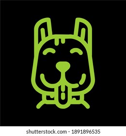 Pet dog line icon, outline vector sign, linear pictogram isolated on white. Symbol, logo illustration