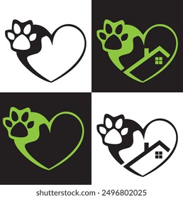 pet dog logo design concept template