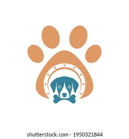Pet dog logo design vector illustration, Creative Dog logo design concept template, symbols icons