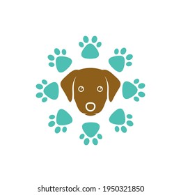 Pet dog logo design vector illustration, Creative Dog logo design concept template, symbols icons