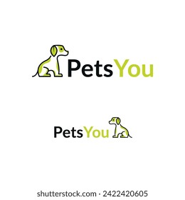 pet dog logo design vector template