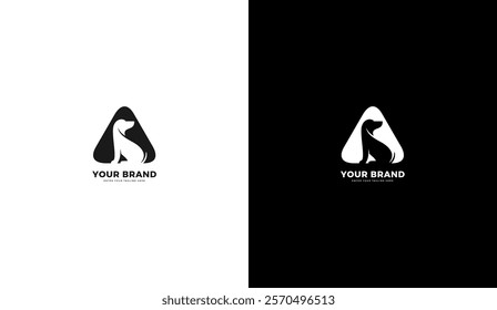 Pet dog logo, dog icon, pet dog symbol. Graphic vector illustration design