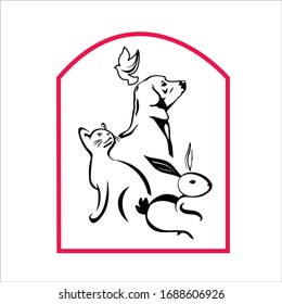 Pet or dog logo vector format