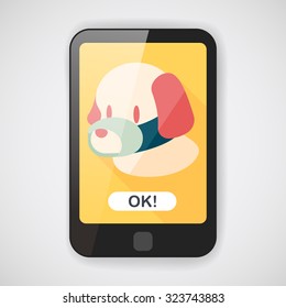 Pet dog mouth cover flat icon with long shadow,eps10