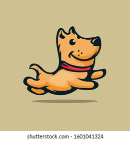 pet dog  orange illustration vector funny
