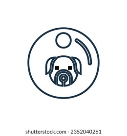 Perro de mascota o icono de juego 