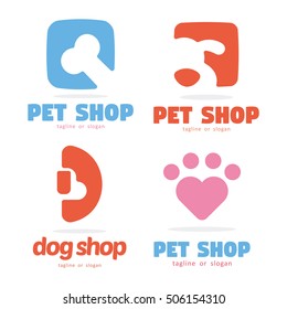 PET DOG SHOP LOGO ICON TEMPLATE LOGO