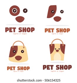 PET DOG SHOP LOGO ICON TEMPLATE LOGO