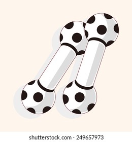Pet dog toy theme element vector,eps10 