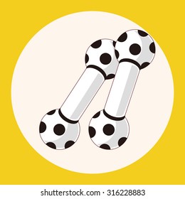 Pet dog toy theme element vector,eps10 