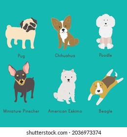 pet dogs cute set collection
