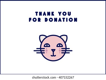 Pet donation. Modern flat style.