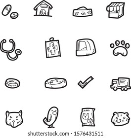 The pet doodle icon set.