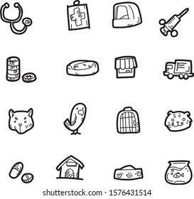 The pet doodle icon set.