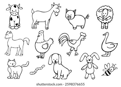 Pet doodle set, world animal day