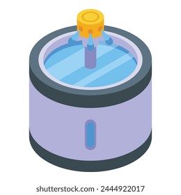 Pet drink food icon isometric vector. Toy domestic canine. Drinker water bowl