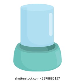 Pet drinker pot icon cartoon vector. Shop animal crate. Canine basin