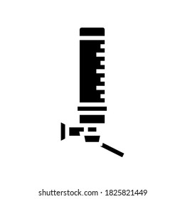 Haustier Trinker Tool Glyph Symbol Vektor. Trinkhilfe für Haustiere. isoliertes Kontursymbol