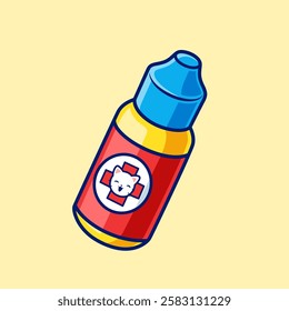 Pet Drops Cartoon Vector Icon Illustration. Animal Healthy 
Icon Concept Isolated Premium Vector. Flat Cartoon Style 