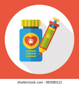 pet drug flat icon