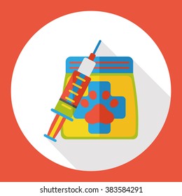 pet drug flat icon