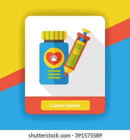 pet drug flat icon