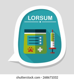 Pet drug flat icon with long shadow,eps10