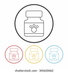 pet drug line icon