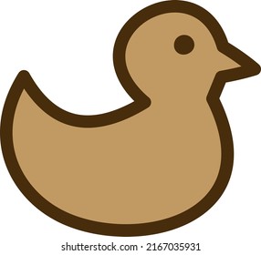 Pet duck, illustration, vector on a white background.