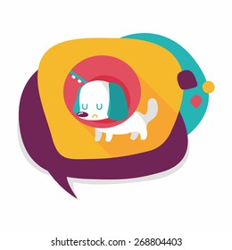 Pet Elizabethan collar flat icon with long shadow,eps10