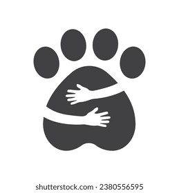  Pet and embrace symbol or icon.