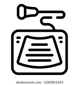 Pet examination icon outline vector. Dog animal. Pet health