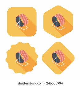 Pet exercise wheel flat icon with long shadow,eps10