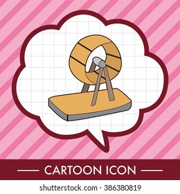 Pet exercise wheel theme element vector,eps10