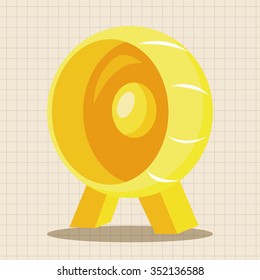 Pet exercise wheel theme elements