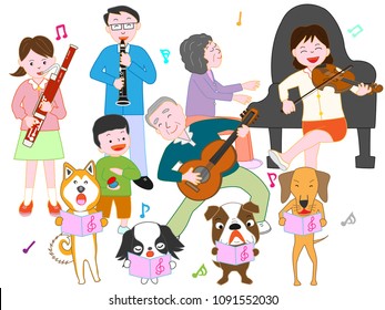 Pet and family concert.
