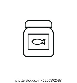 Pet feed icon vector illustration. Aquarium fish on isolated background. Feed for fish sign concept.