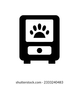 Pet feeder icon on white background