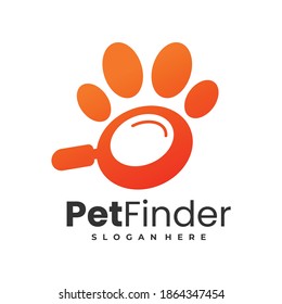 pet finder logo concept, pet care logo